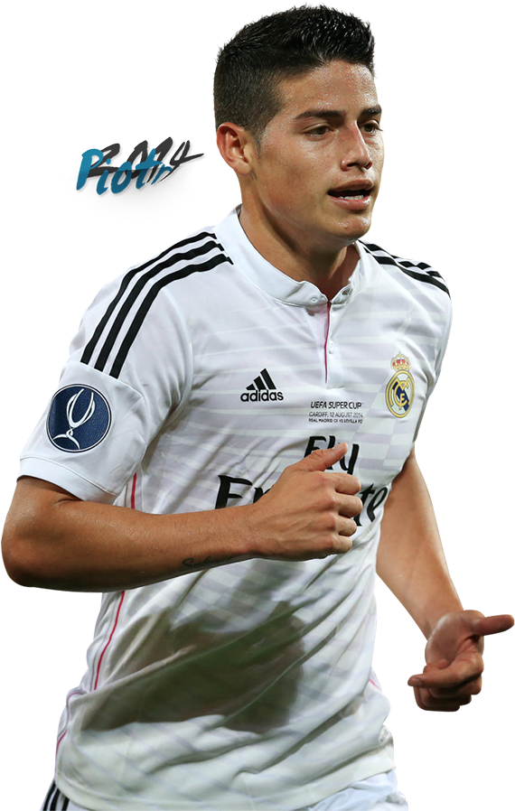 Real Madrid Playerin Action PNG with transparent background
