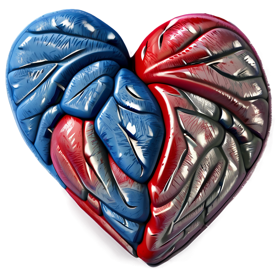 Realistic 3D Heart PNG jaq PNG with transparent background