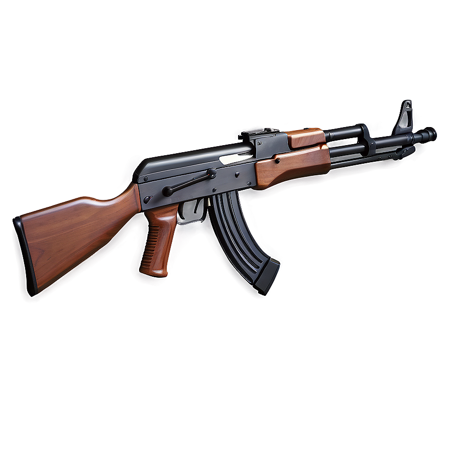 Realistic AK 47 Weapon PNG 05252024 PNG image with a transparent background, free high-resolution download