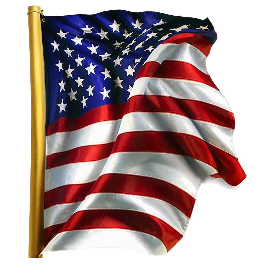 Realistic American Flag Waving PNG rxq29 PNG with transparent background
