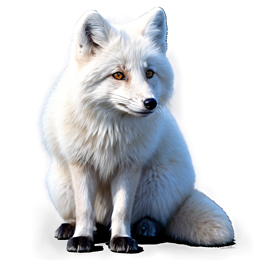 Realistic Arctic Fox Drawing Png Gua