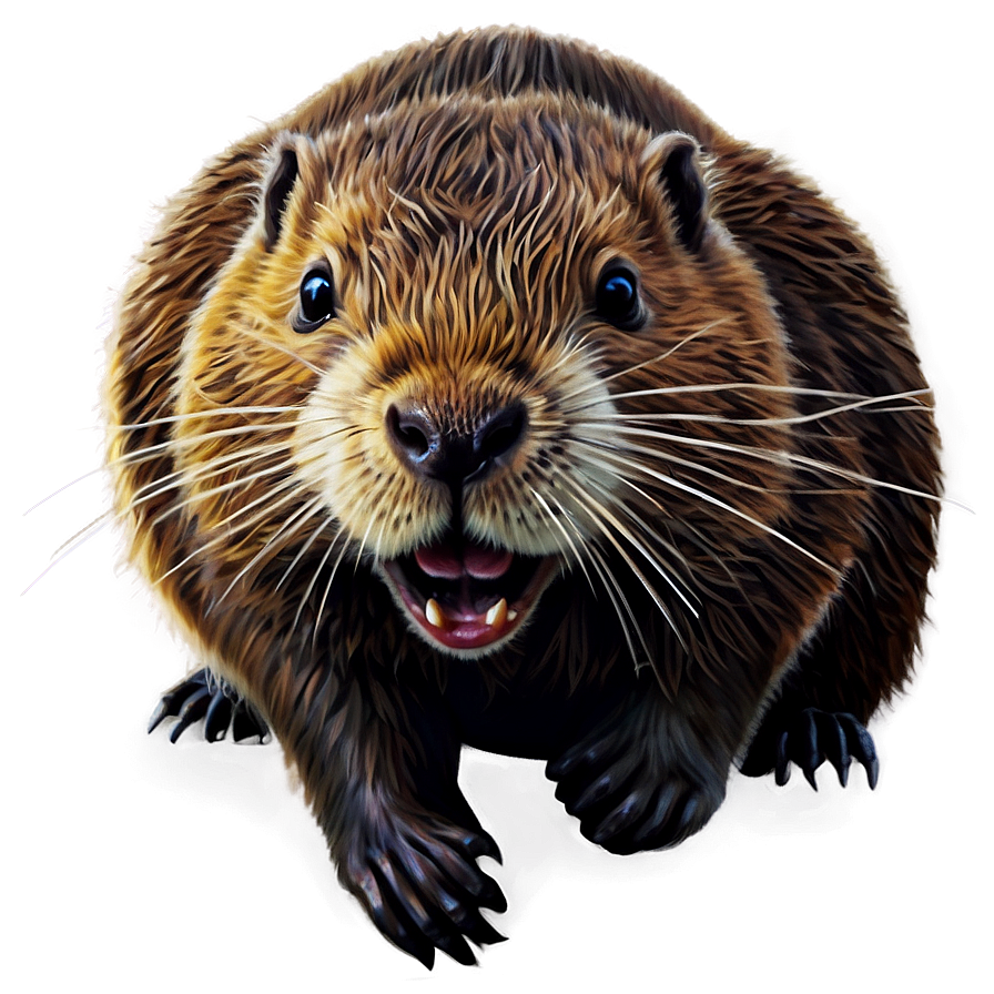 Realistic Beaver Illustration Png Hlm26