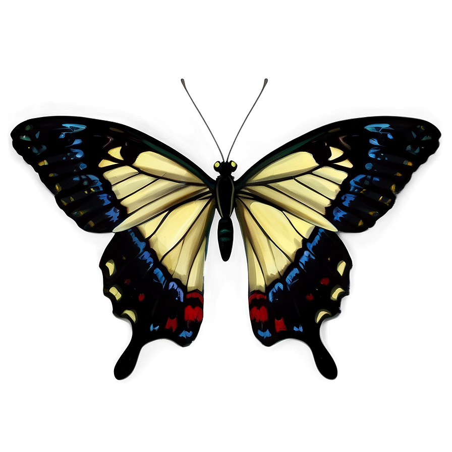 Realistic Black Butterfly Image Png Hpw83