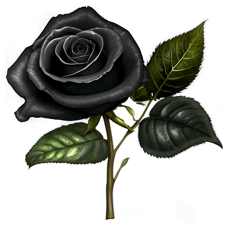 Realistic Black Roses Png Sbj