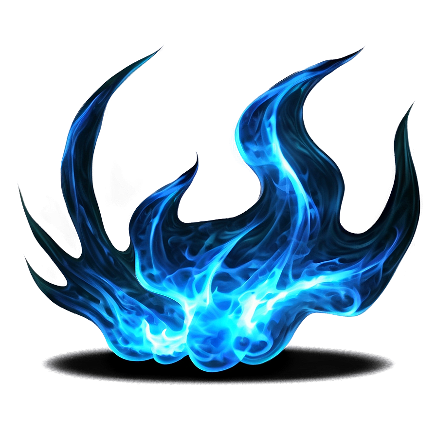 Realistic Blue Fire Effect PNG eay14 PNG with transparent background