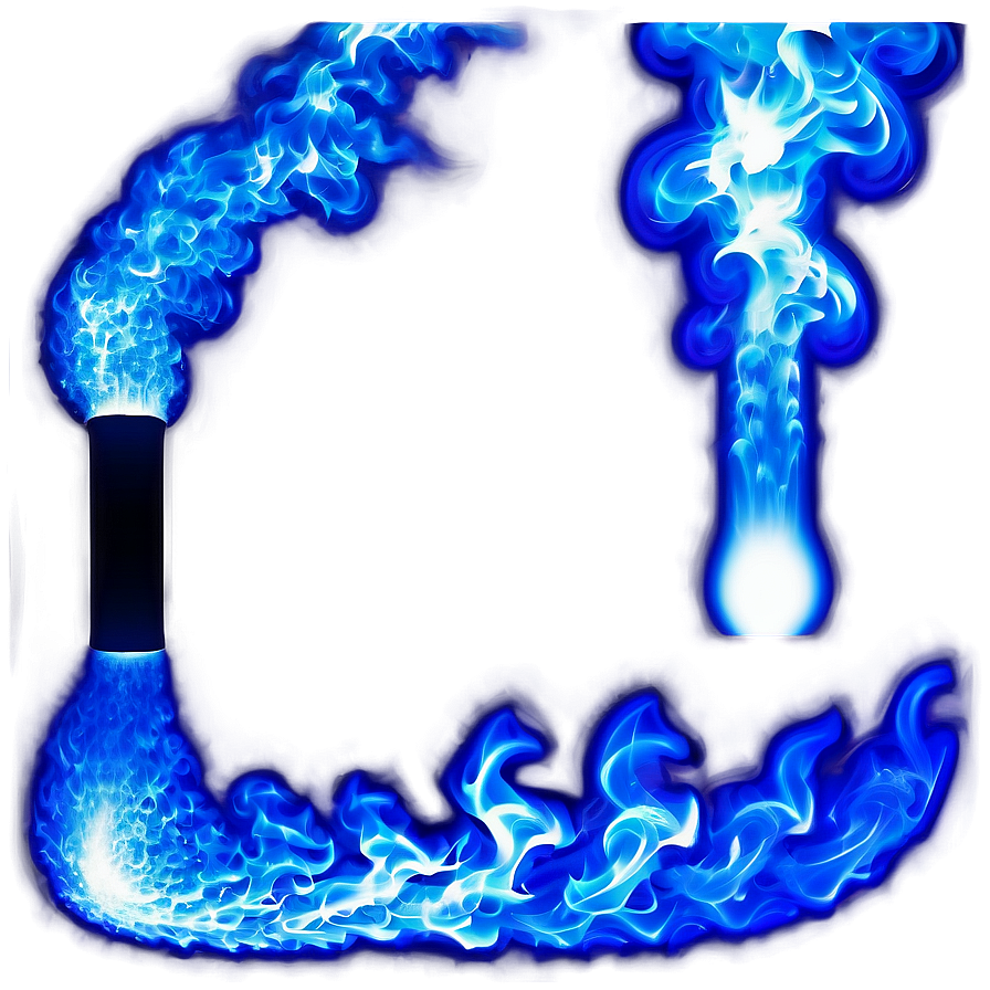 Realistic Blue Fire Effect PNG fwu PNG with transparent background