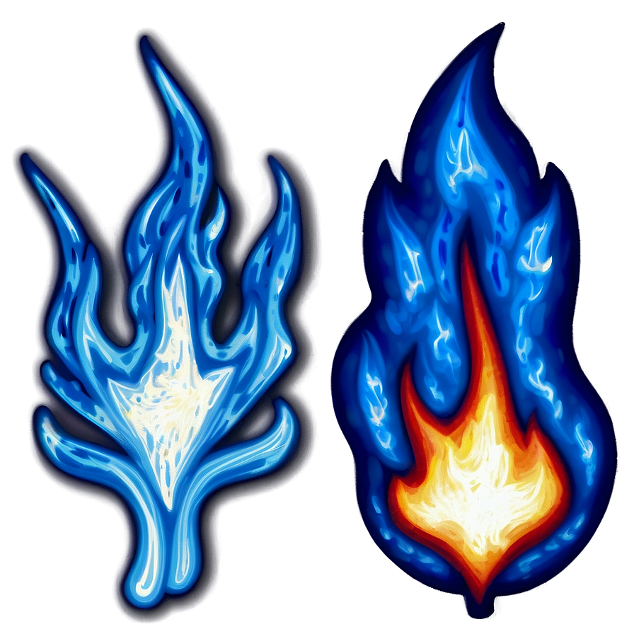 Realistic Blue Flames Png 37