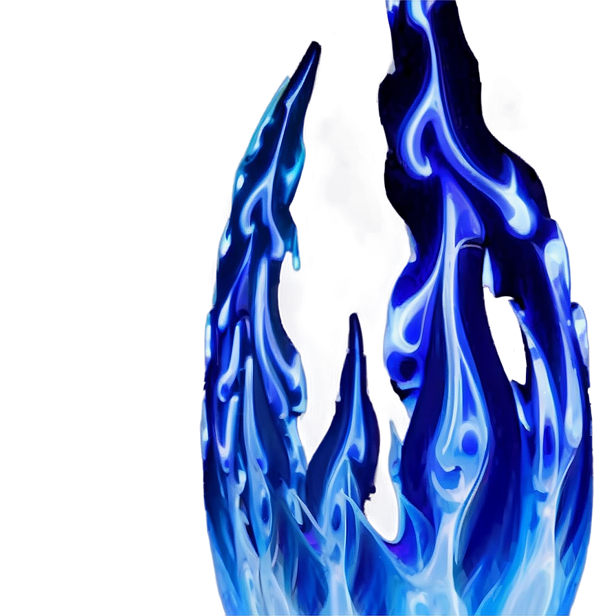 Realistic Blue Flames Png Fbk39