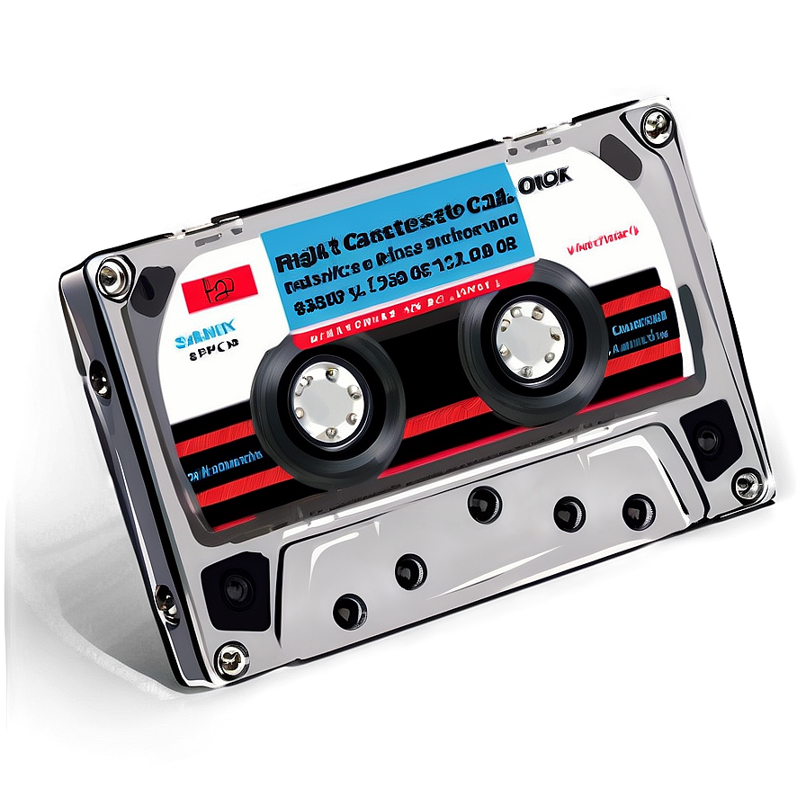 Realistic Cassette Tape Png 06112024