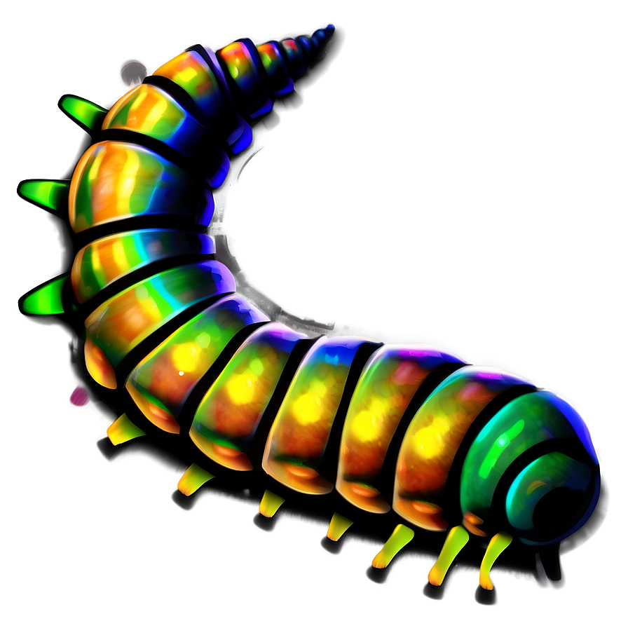 Realistic Caterpillar Design Png 62