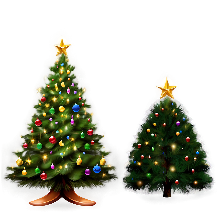 Realistic Christmas Tree Transparent Design Png 72