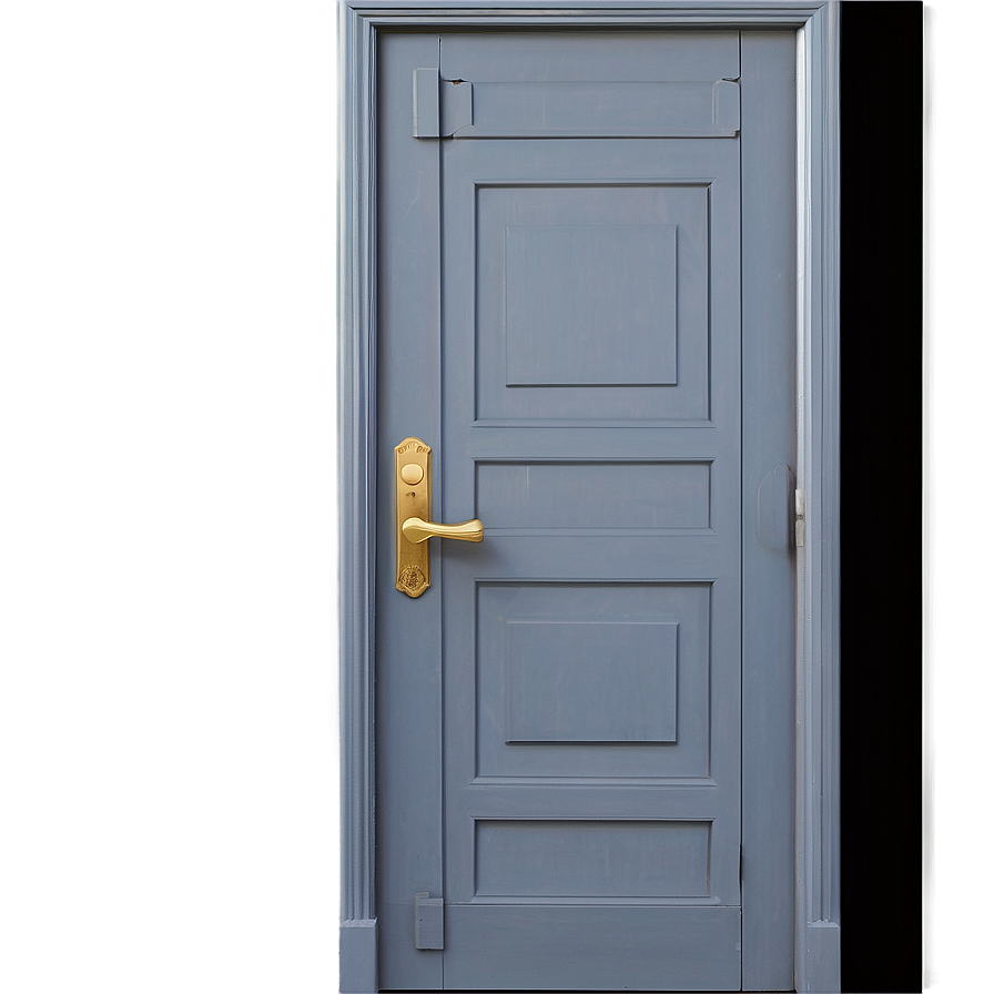 Realistic Closed Door Representation Png Aty