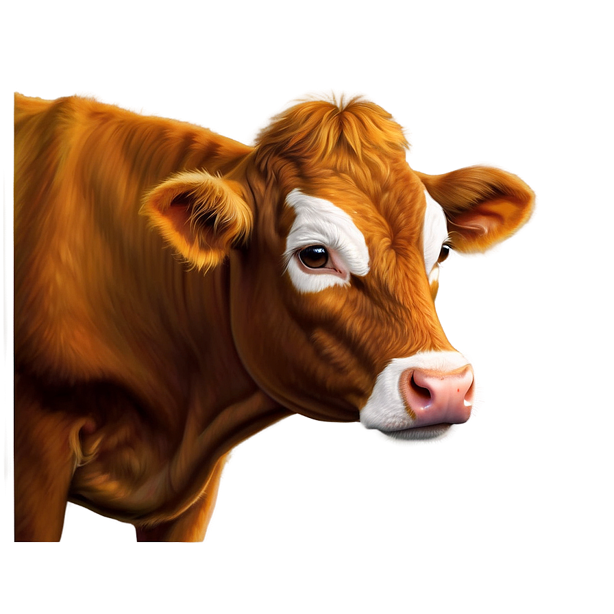 Realistic Cow Face Drawing Png 06212024