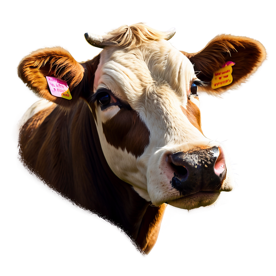 Realistic Cow Face Drawing PNG 06212024 PNG image with a transparent background, free high-resolution download