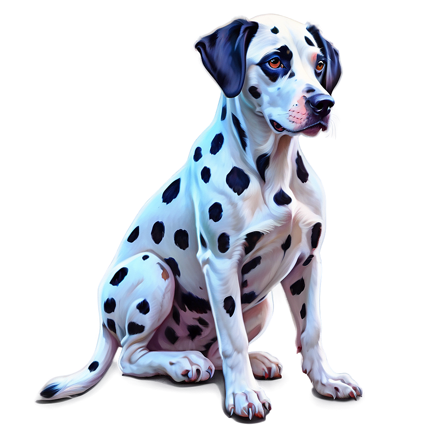 Realistic Dalmatian Illustration Png Lfk31