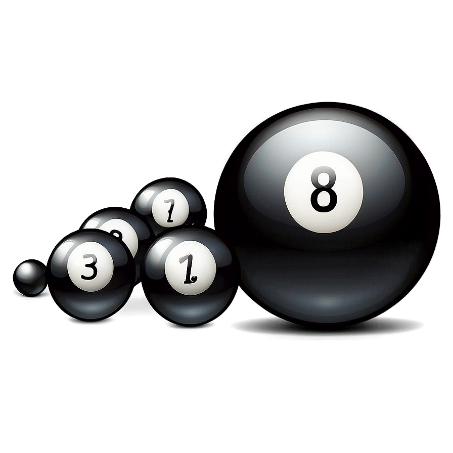 Realistic Eight Ball Illustration Png Pfv24