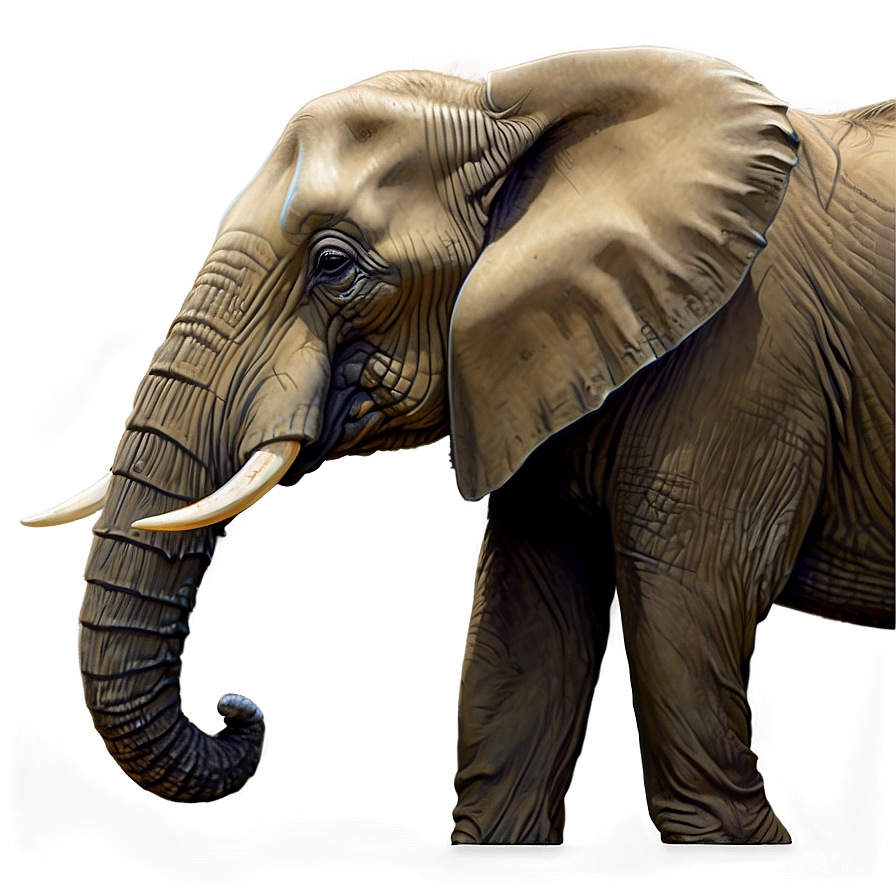 Realistic Elephant Drawing Png 05032024