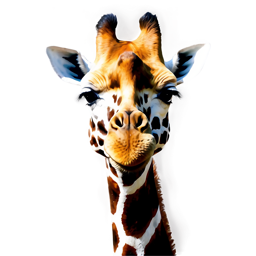 Realistic Giraffe Portrait Png 05062024