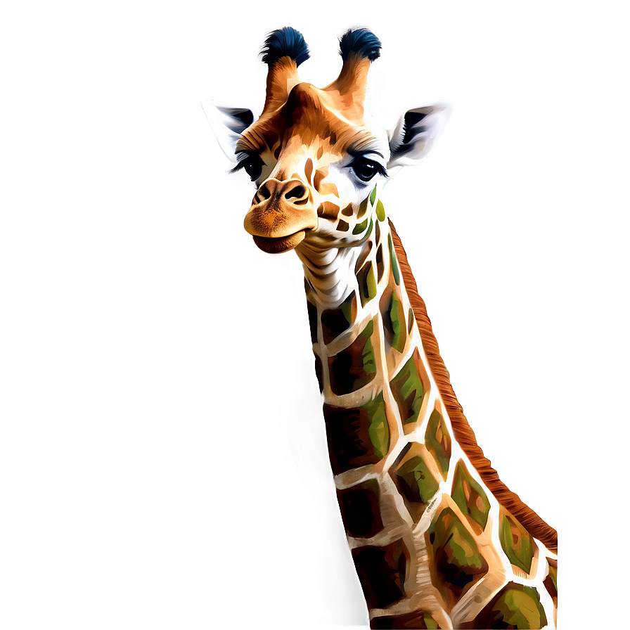 Realistic Giraffe Portrait Png Tgu