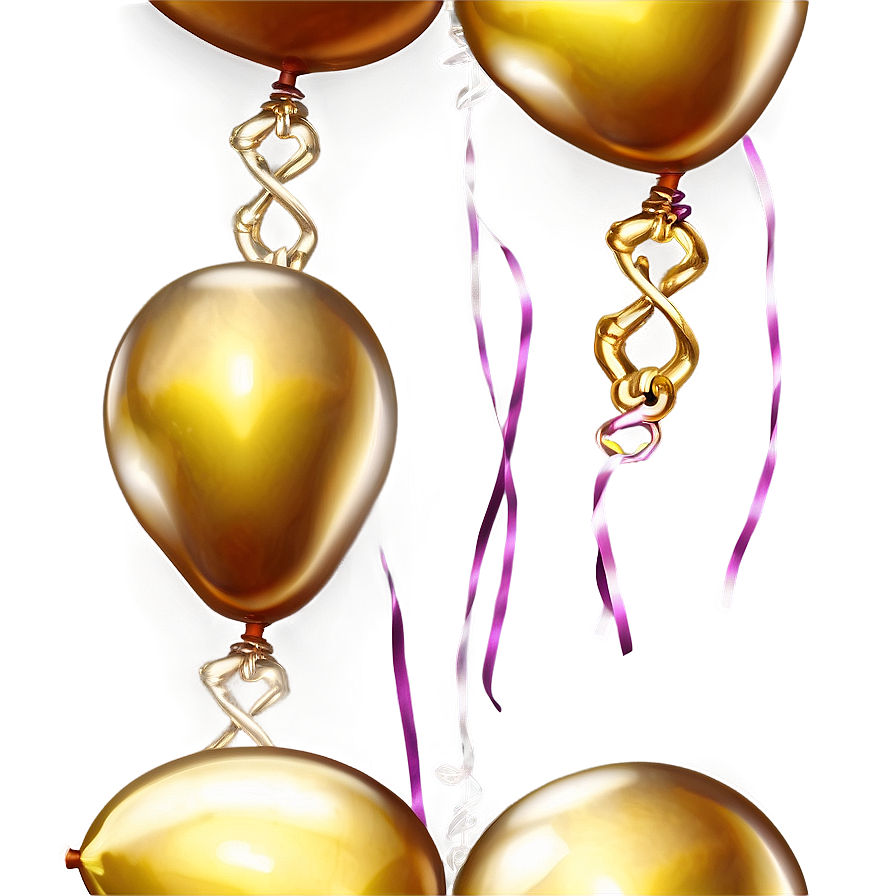 Realistic Gold Balloon Png Yna