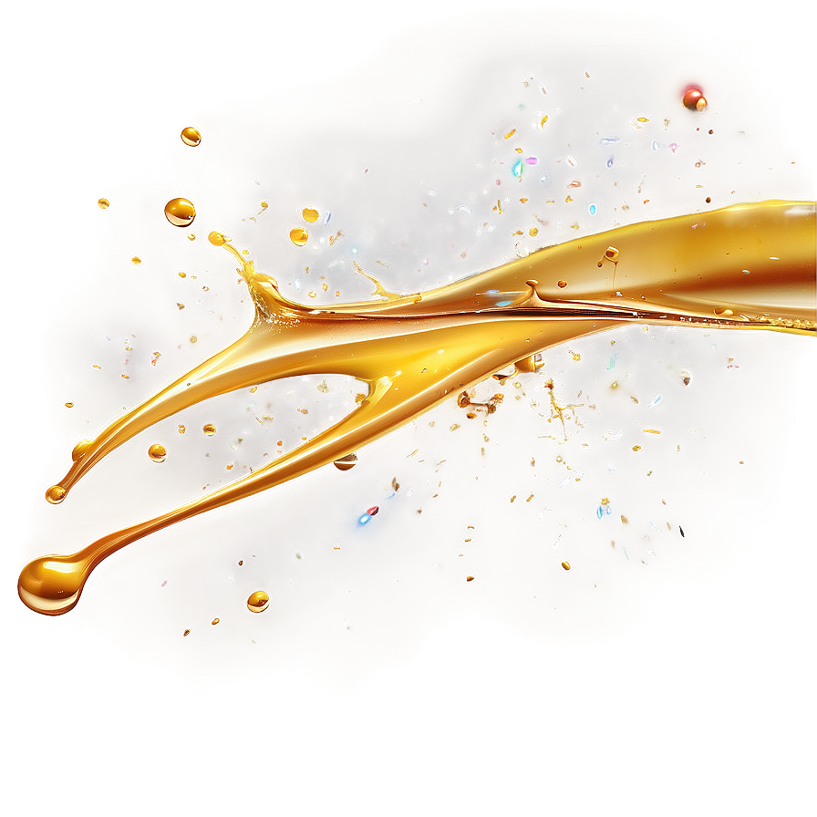 Realistic Gold Juice Splash Png 06282024