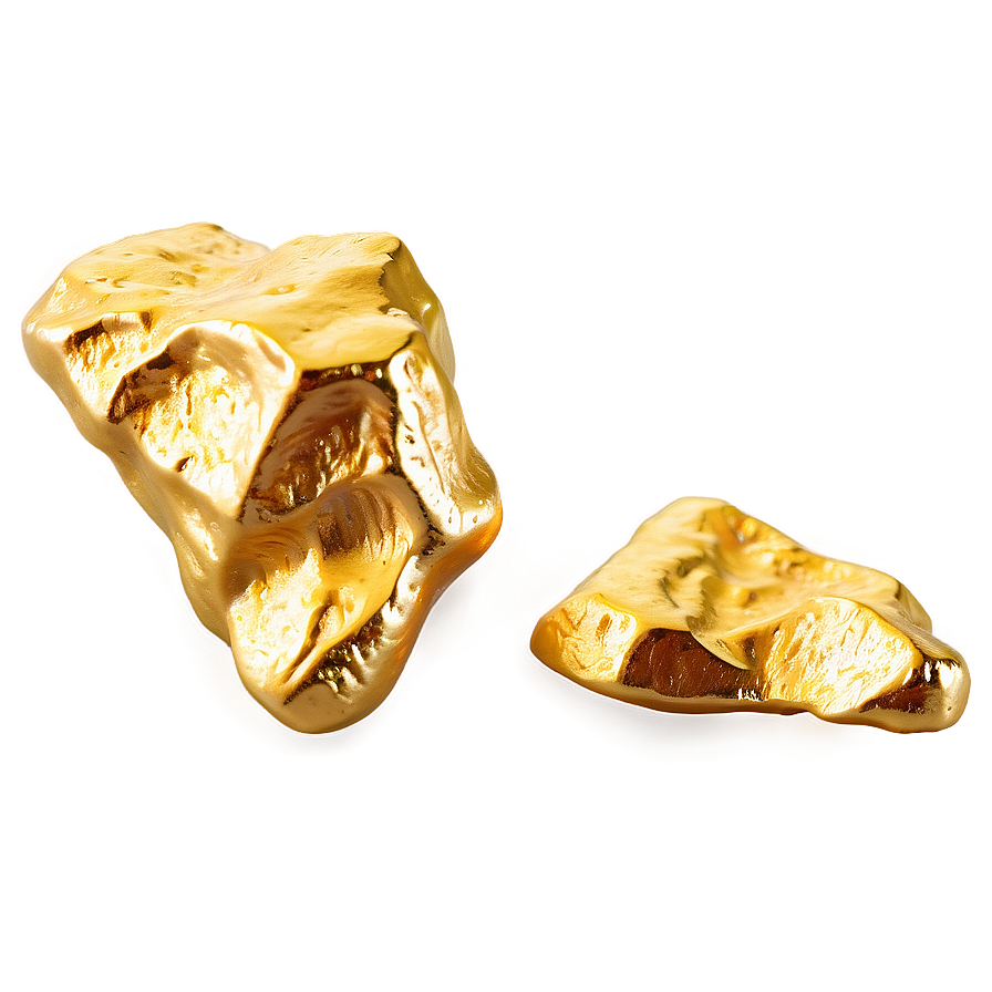 Realistic Gold Nugget Png 06132024