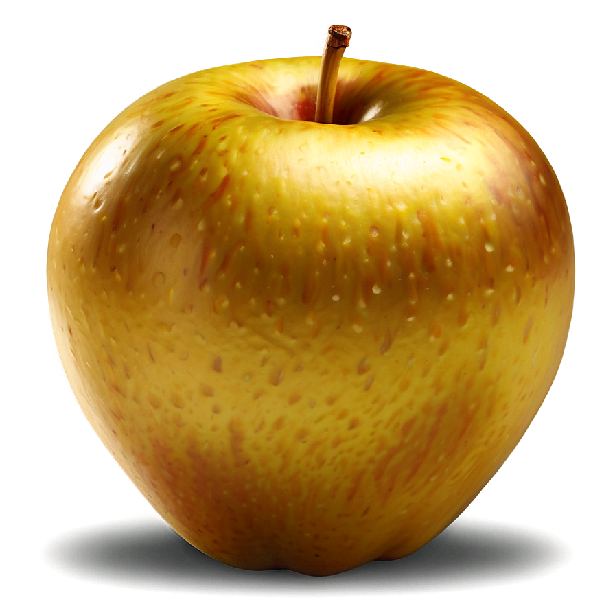 Realistic Golden Apple Image Png Ppt