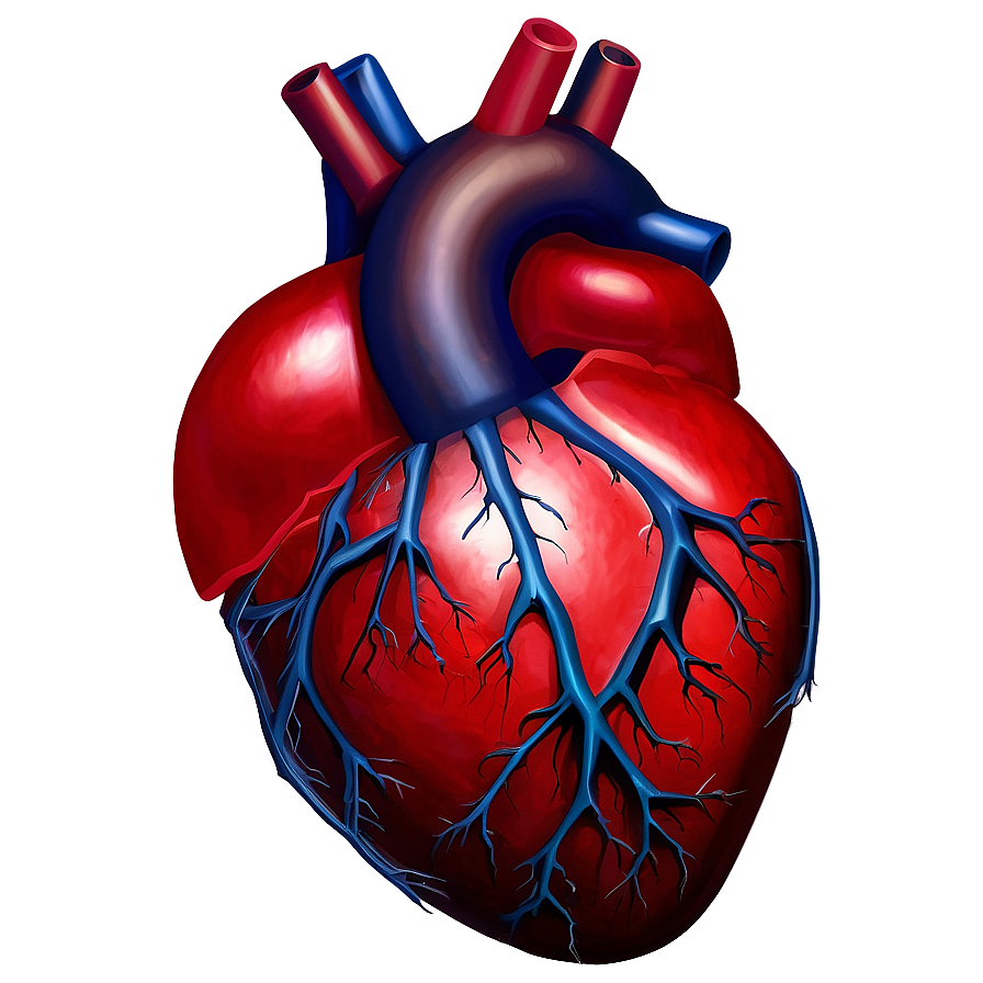 Realistic Heart Artwork Png Tok93