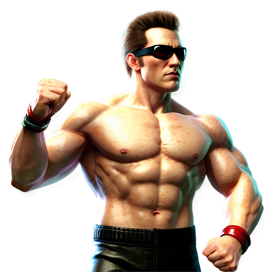 Realistic Johnny Cage Illustration Png 38