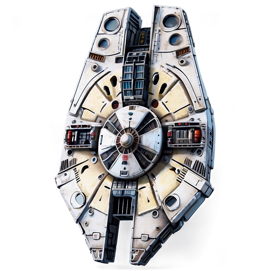 Realistic Millennium Falcon Png 06122024