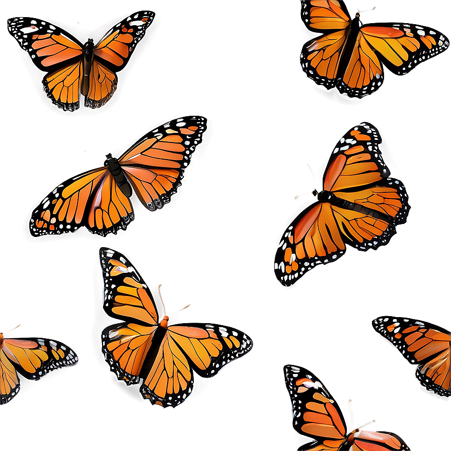 Realistic Monarch Butterflies Png Hag90