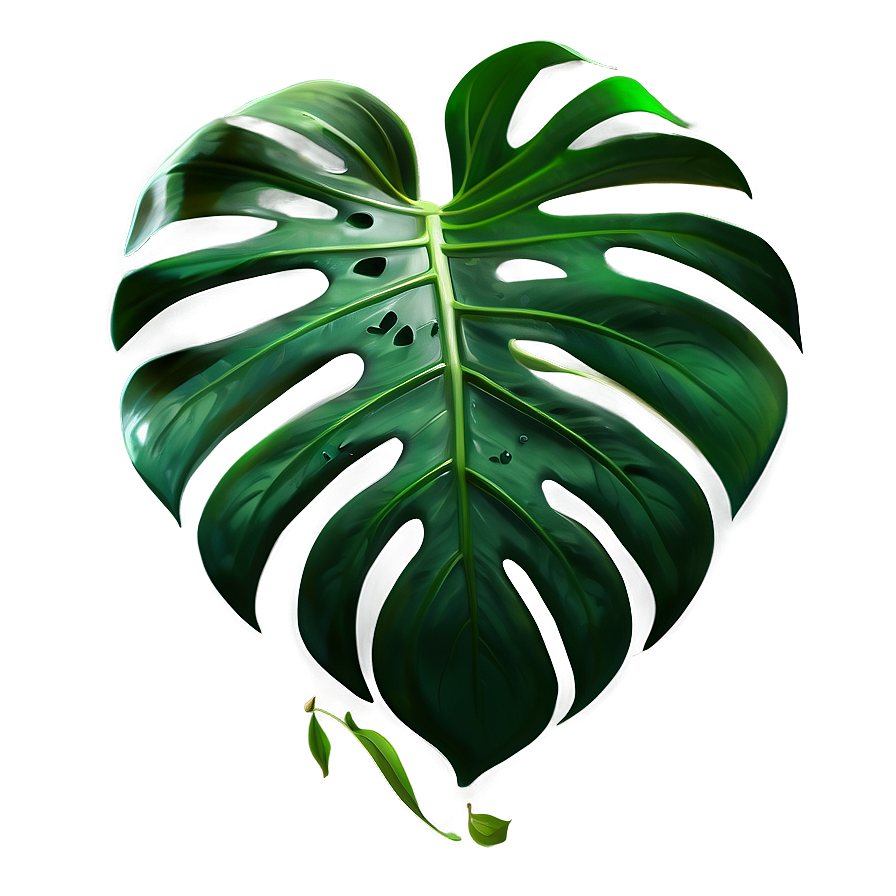 Realistic Monstera Illustration Png Lsq