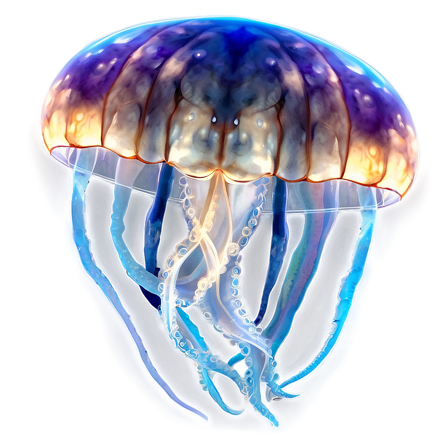 Realistic Moon Jellyfish Design Png Hml38