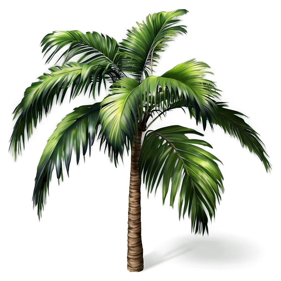 Realistic Palm Leaves Png Tem