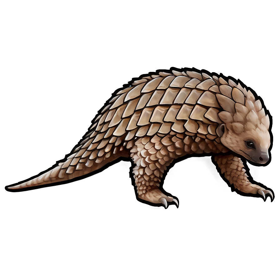 Realistic Pangolin Illustration Png 06212024