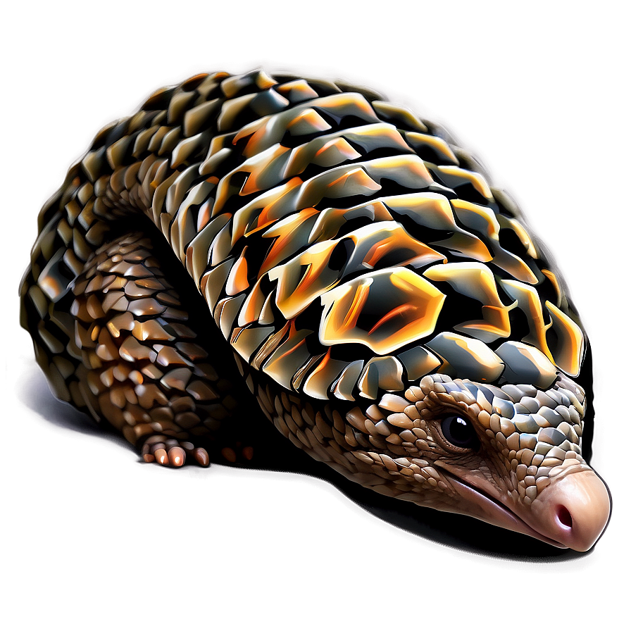 Realistic Pangolin Illustration Png 10