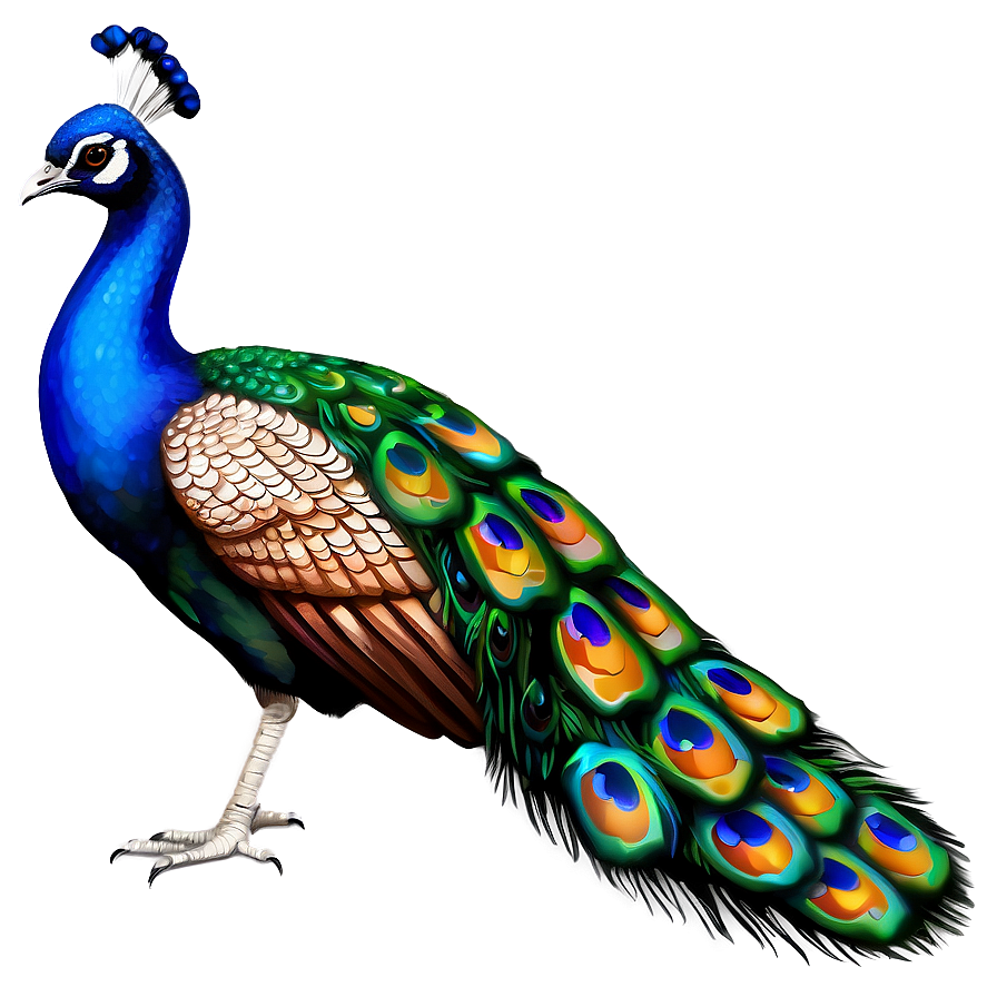 Realistic Peacock Bird PNG hru PNG with transparent background