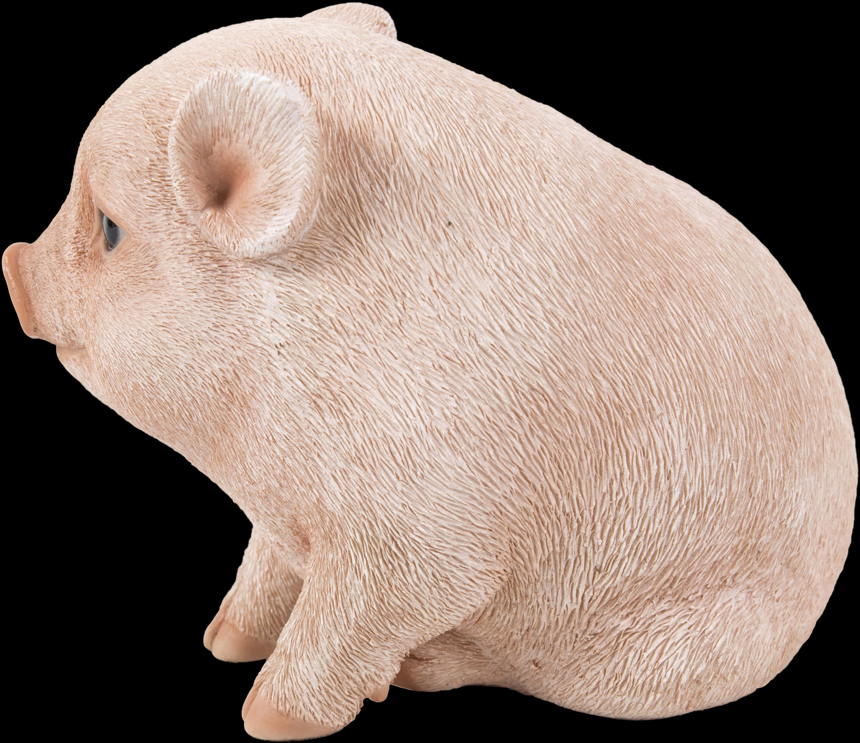 Realistic Piglet Figurine Isolated PNG with transparent background