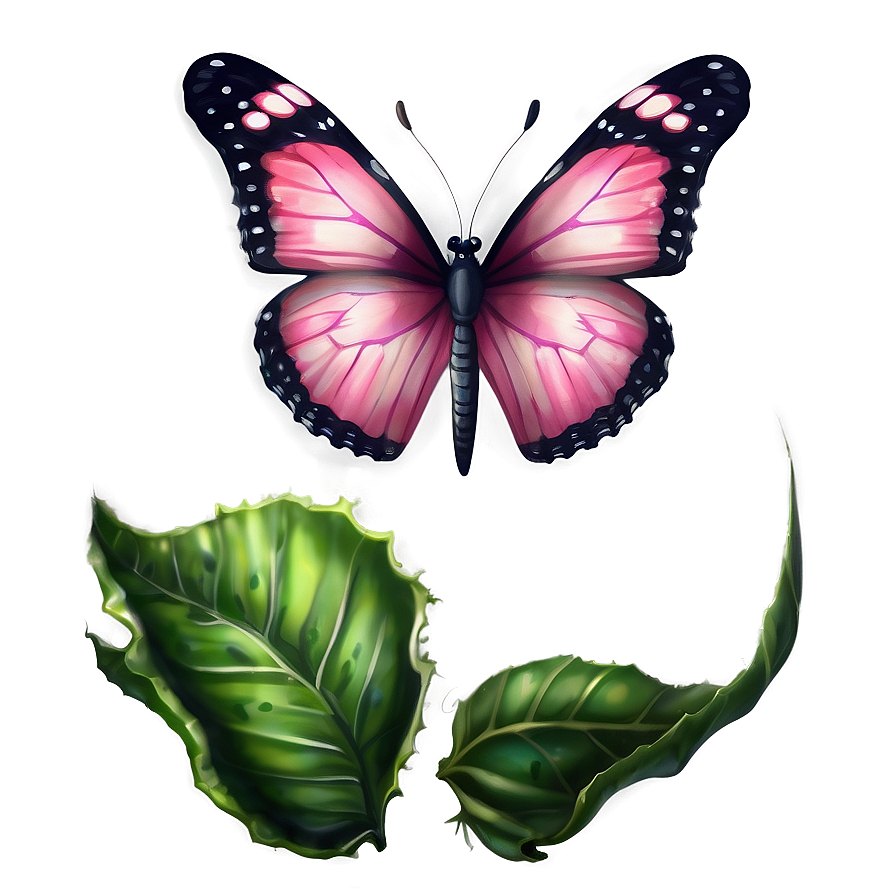 Realistic Pink Butterfly Image Png Avm