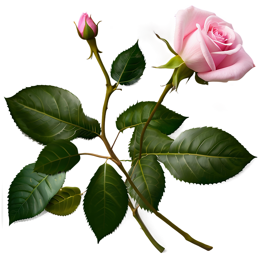 Realistic Pink Rose Png 05242024