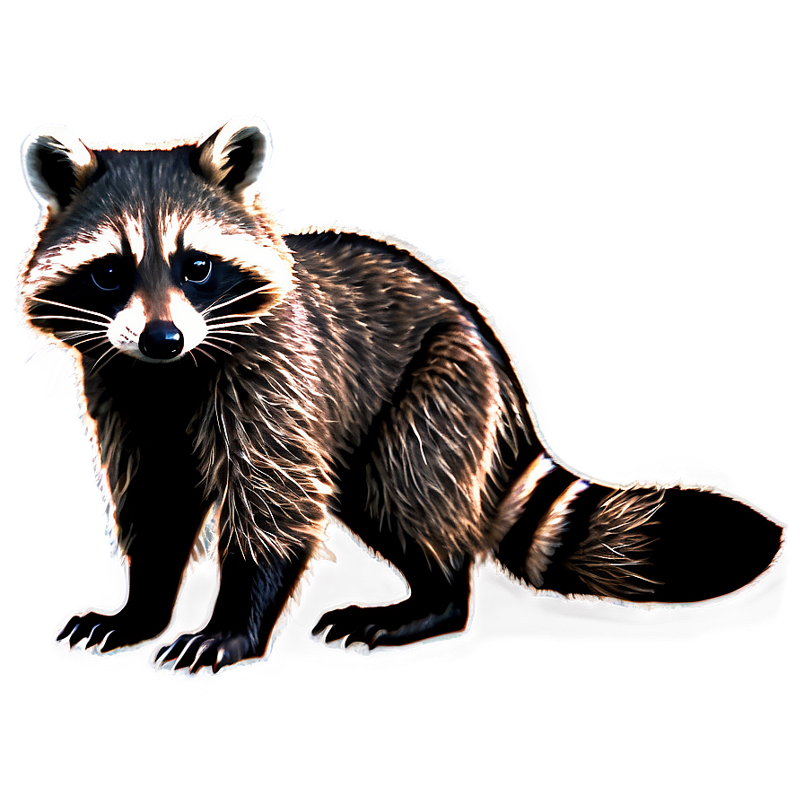 Realistic Raccoon Image PNG pmw13 PNG with transparent background