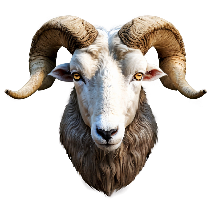 Realistic Ram Head Drawing Png 06292024