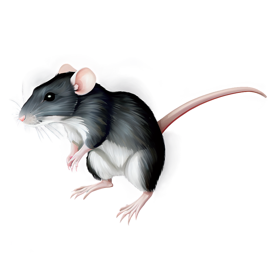 Realistic Rat Illustration PNG 05042024 PNG with transparent background