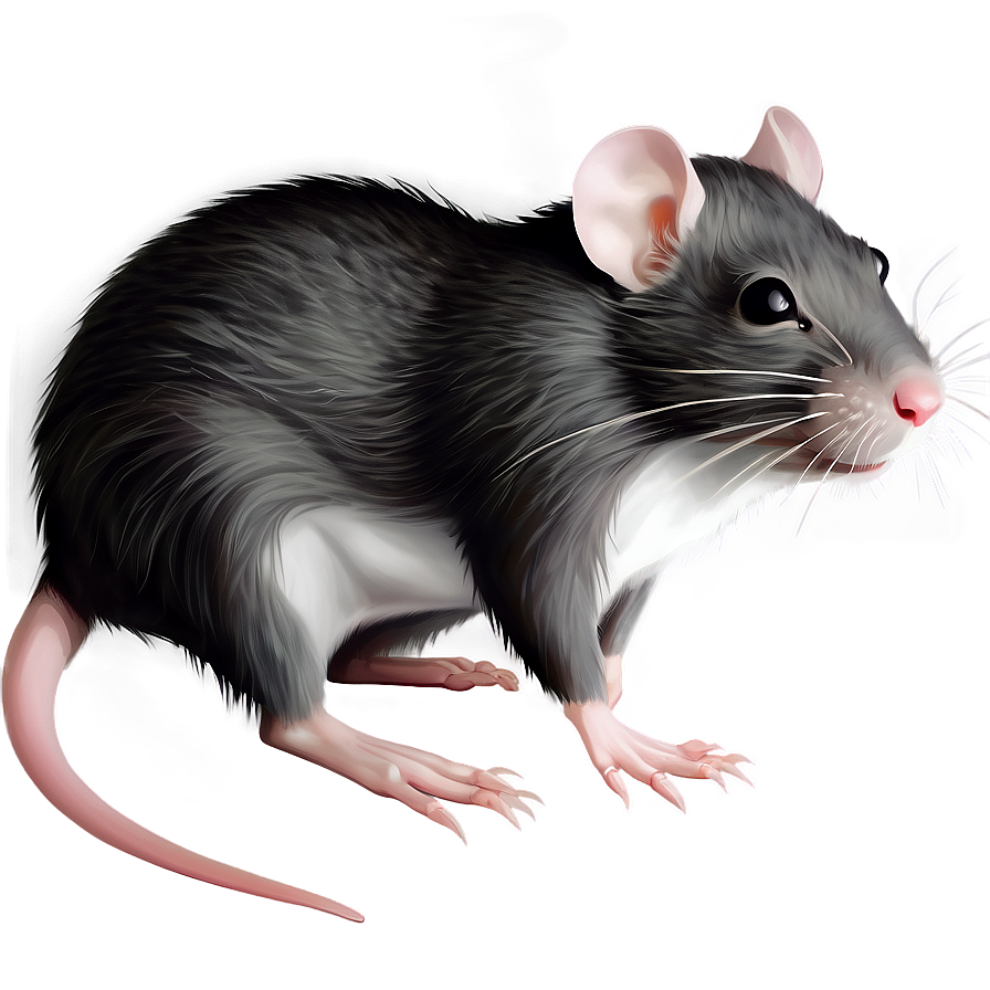 Realistic Rat Illustration PNG 9 PNG with transparent background