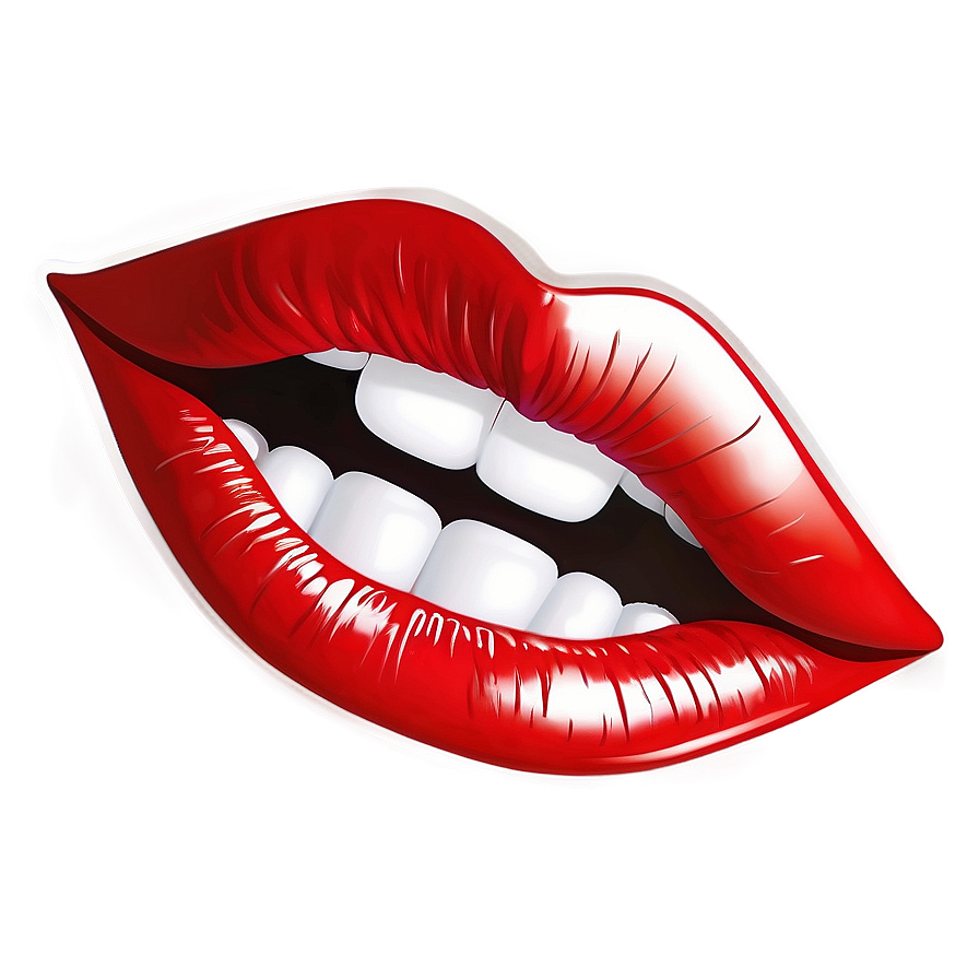 Realistic Red Lips Image Png Myc