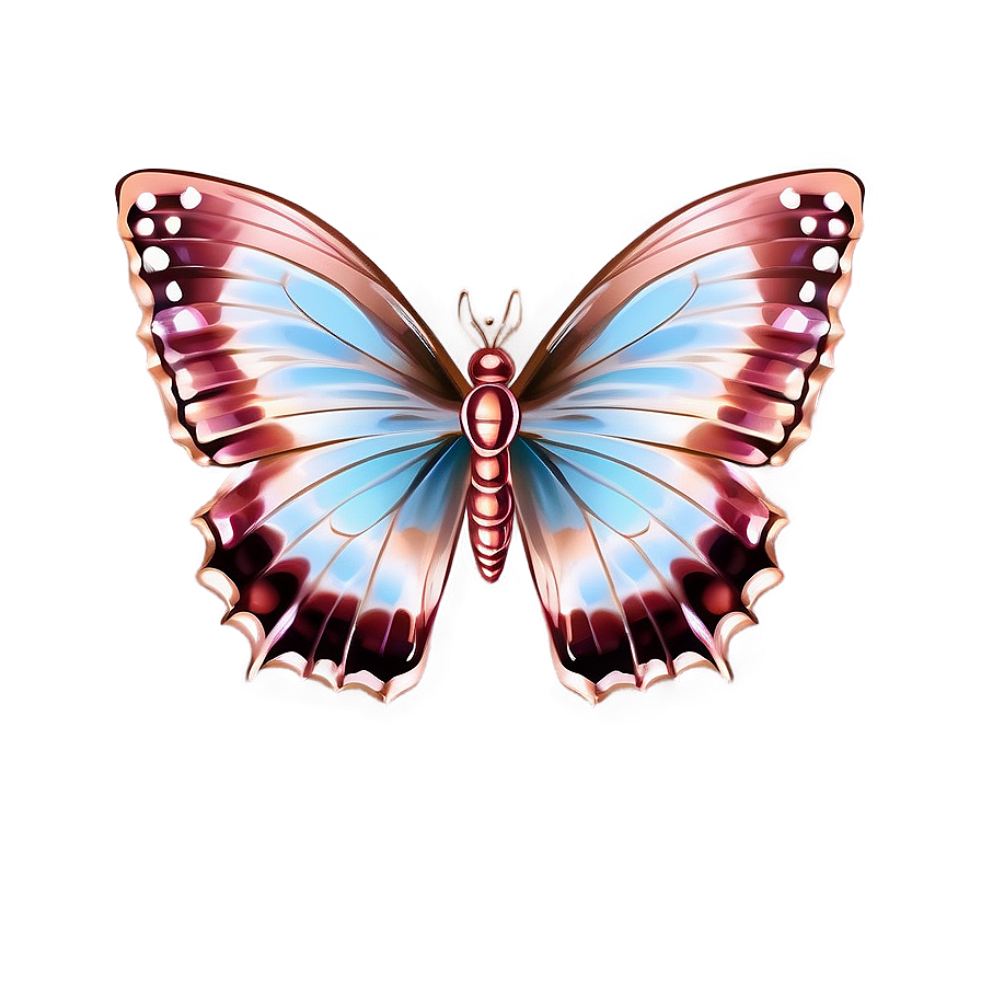 Realistic Rose Gold Butterfly Png Rsa