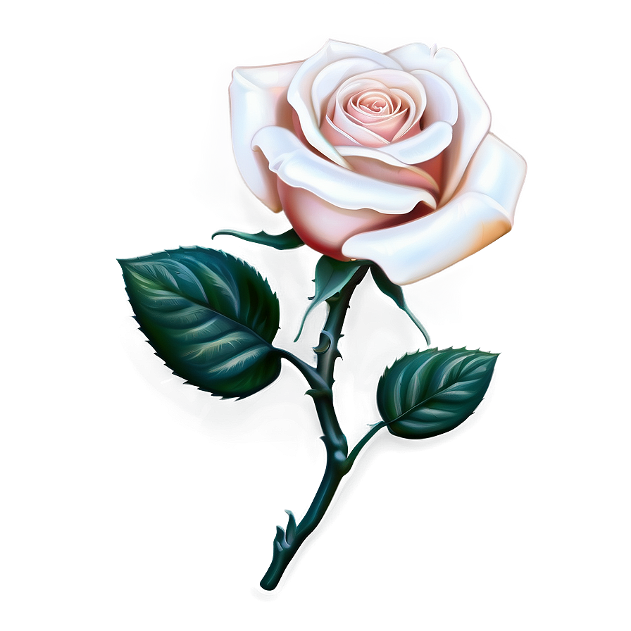 Realistic Rose Tattoo Illustration PNG uft PNG with transparent background