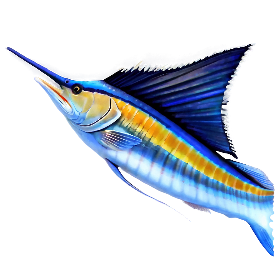 Realistic Sailfish Graphic Png 06262024