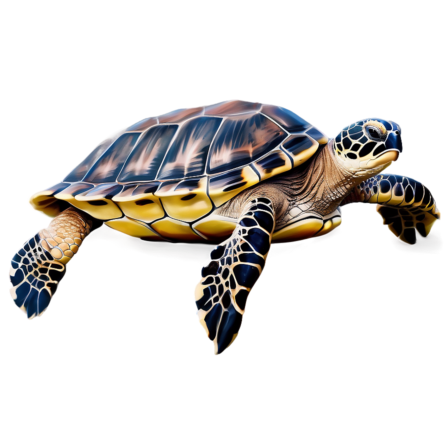 Realistic Sea Turtle Illustration Png Fvx