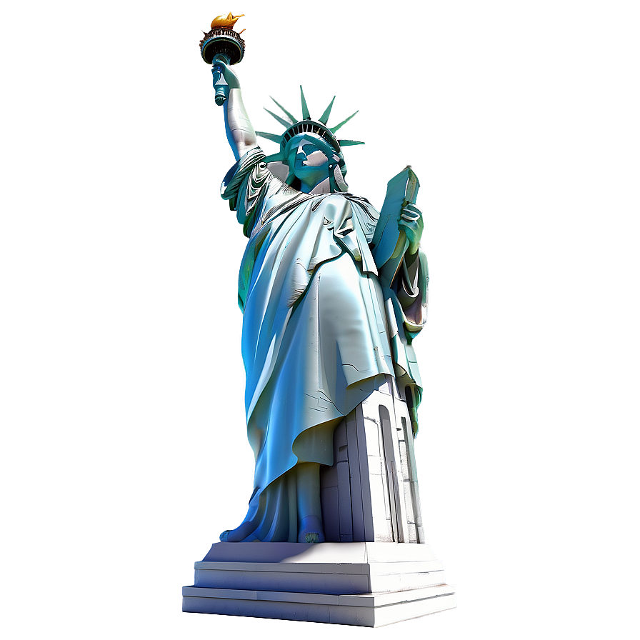 Realistic Statue Of Liberty Rendering Png 05242024